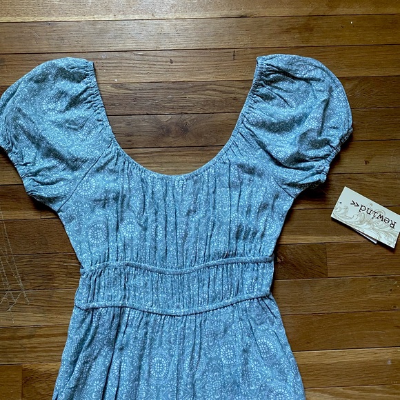 Off the shoulder dusty sage jumpsuit - Picture 3 of 5